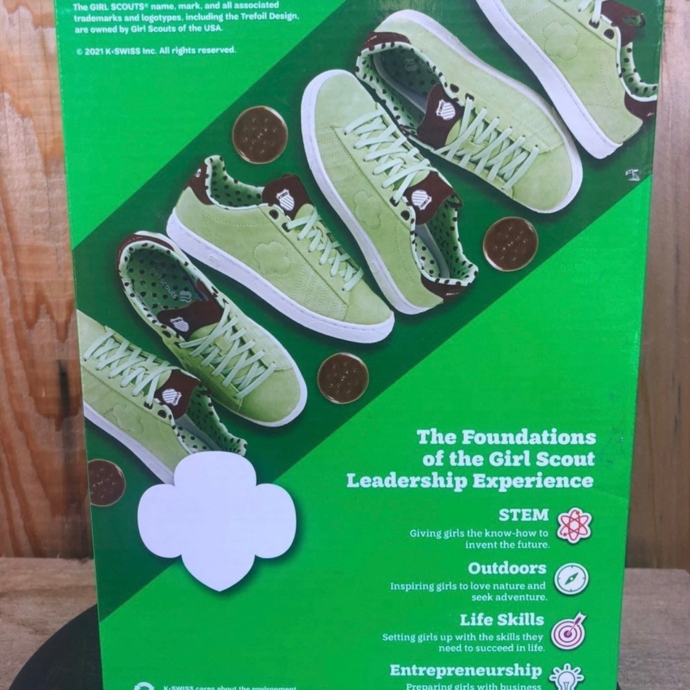 NEW NIB RARE K-Swiss X Girl Scouts Thin Mints Court '66 Varsity Low LIMITED EDTN - Picture 8 of 12
